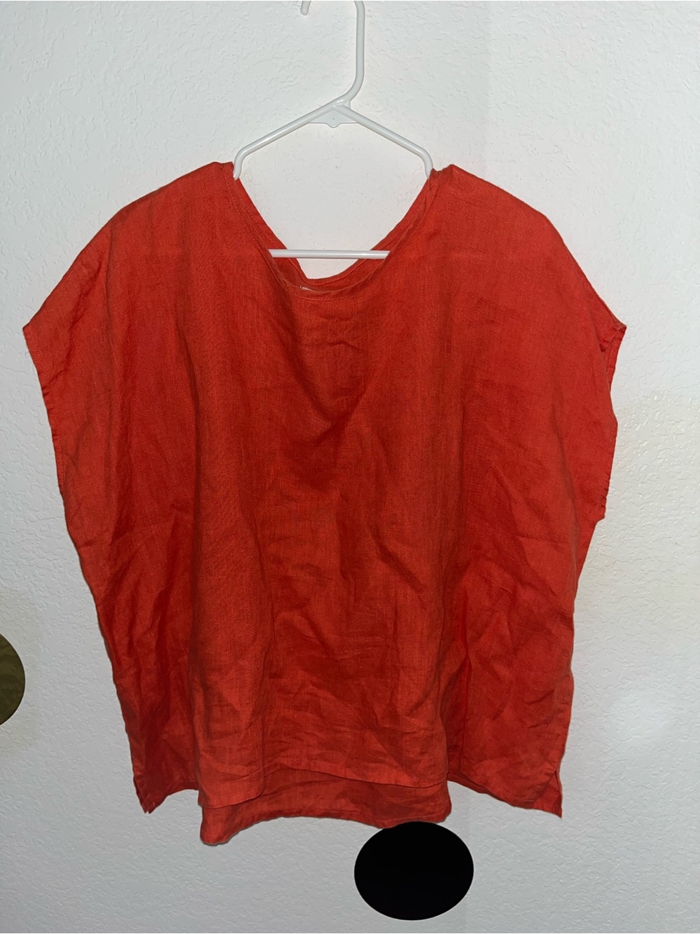 FLAX orange sleeveless top